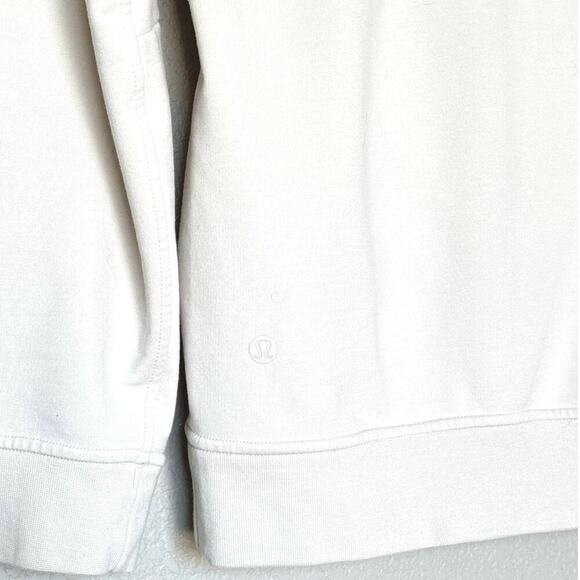 Lululemon City Sweat Pullover Hoodie French Terry Mens S White Opal M3AUPS EUC - Picture 9 of 12